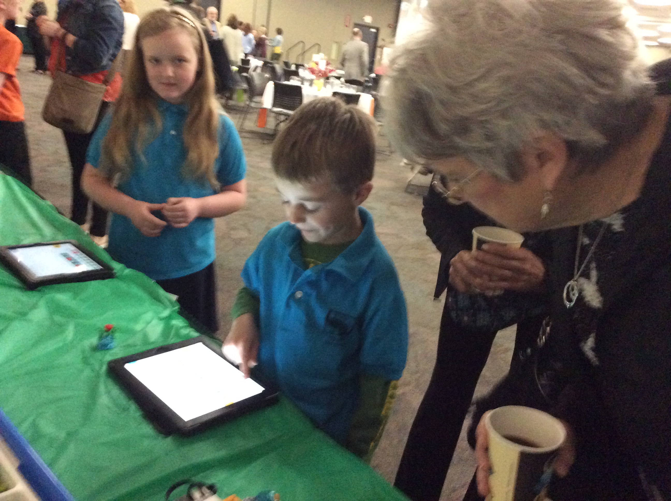 Highland Bobcats Jr lego league at the Community Foundation Breakfast.