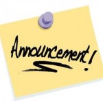 Note of Announcement