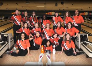 A picture of East Highs girls bowling team