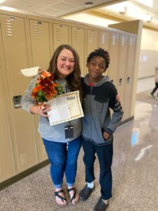 Ms. Frost, our certified staff winner, and a student